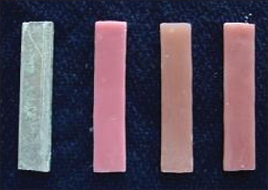 Figure 2: Metallic die and acrylic analogs