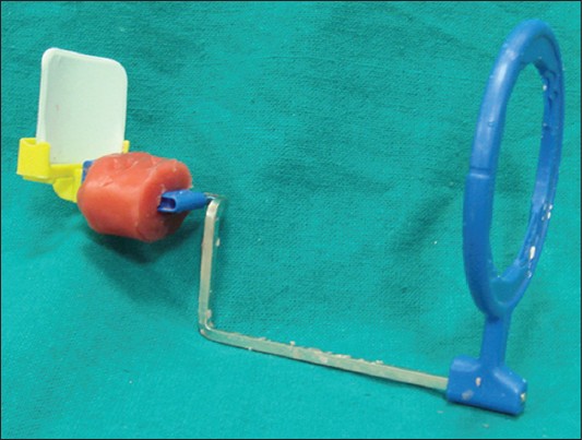 Figure 3: Fabricating the customized jig using XCP-Rinn apparatus
