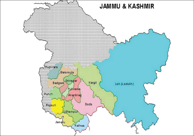 Figure 1: Map of Jammu and Kashmir