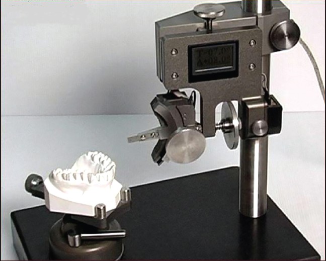 Figure 2: Torque Angulation Device with adjustable surveyor base