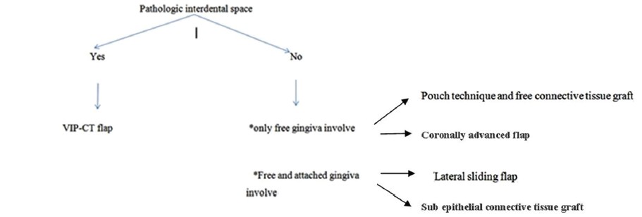 Figure 5: Decision tree for esthetic management of gingival lesion in anterior maxilla